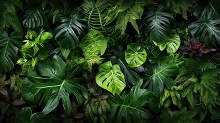 tropical plant jungle background