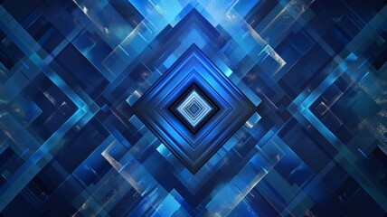 Dark blue abstract concept polygonal tech background. digital art 