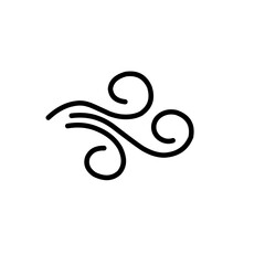 Wind line icon