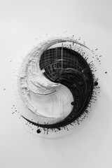 
ying yang symbol in style of Data visualization
