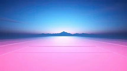 Deurstickers vibrant perspective neon background © vectorwin