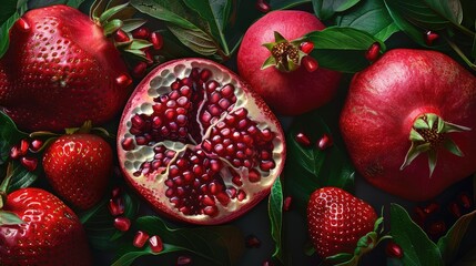 sweet strawberry pomegranate