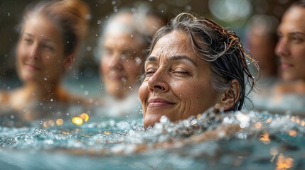 Aktive Seniorin: Schwimmübungen im Hallenbad für Gesundheit und Fitness