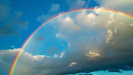 Rainbow and sky background
