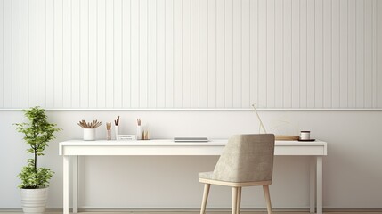 minimalist desk interior room