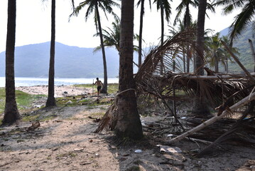 The natural island on the sea of Nha Trang, Viet Nam