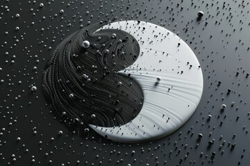 
ying yang symbol in style of Data visualization