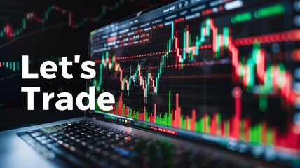 text: Let's trade. Trading conception. Cryptocurrency marketing.