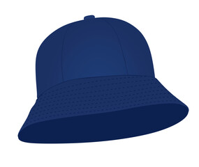 Blue  fisherman hat. vector illustration