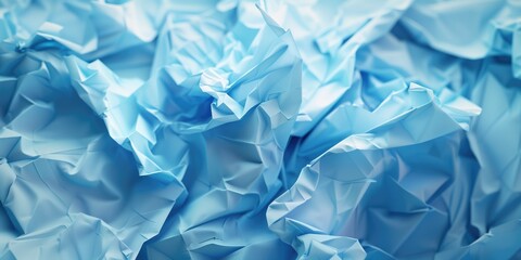 Crumpled Blue Paper Texture