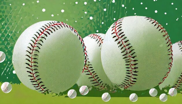 Wallpaper With Baseball Balls Clear Background With Copy Space Sports Template Banner For Birthday Cards Invitations Baseball Themed Advertisements