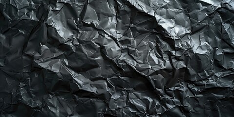  Textured Black Crumpled Paper Background