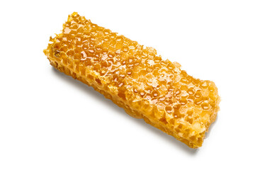 Sweet honeycomb on white background