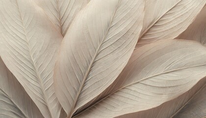 nature abstract of flower petals beige transparent leaves with natural texture as natural background or wallpaper macro texture neutral color aesthetic photo with veins of leaf botanical design