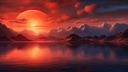 colors sunset landscape background