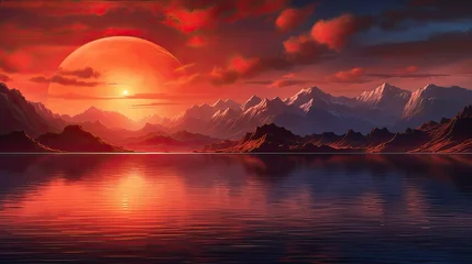 Photo sur Aluminium Corail colors sunset landscape background
