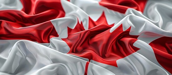 Canadian Flag Detailed Hyperrealistic Vector Illustration