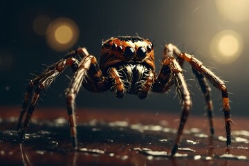 Spider-like AI robot character, symbolizing coordination and technological prowess in the world of tomorrow