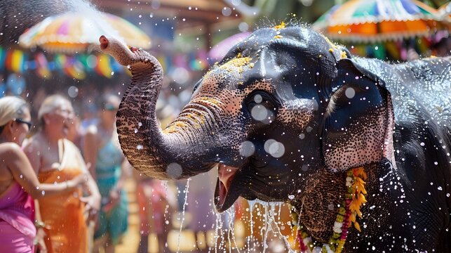 Elephant during Hindu Temple Festival in India