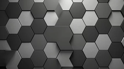 Fotobehang abstract gray hexagon background © vectorwin