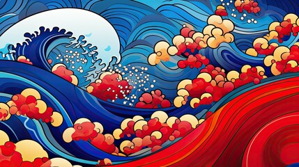 Obraz na płótnie Canvas modern abstract japanese background