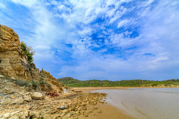 Sandy beaches on the island of Rab in Croatia