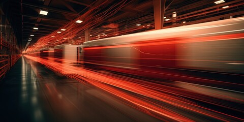 Fototapeta premium shipping center in motion.