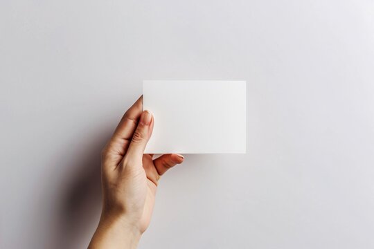 A Hand Holding A White Piece Of Paper