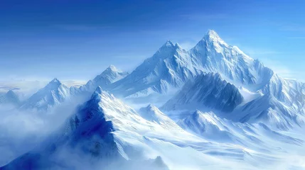 Poster glaciers mountains snowy © vectorwin