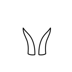 Animal horns line icon