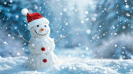 Obraz premium holiday snowman santa
