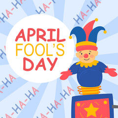 Fool's Day. 1 April. Laughter. Objects for a prank.