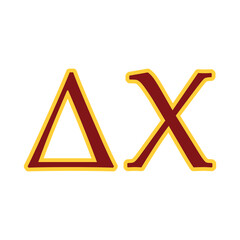 Delta Chi greek letter, ΔΧ greek letters, ΔΧ 