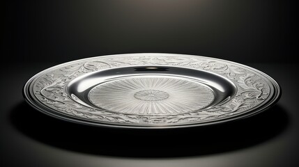 shiny plate silver background