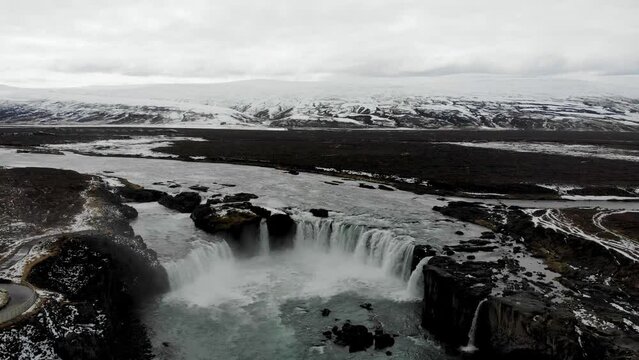 Winter at Go&eth;afoss waterfall Iceland