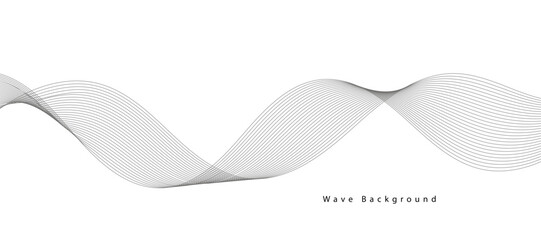 Fototapeta premium Elegant abstract smooth grey wave modern background. Vector illustration