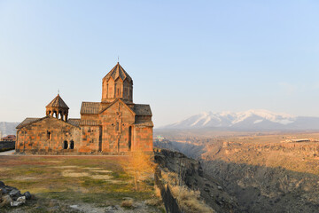 The Hovhannavank Monastery in Ohanavan, Aragatsotn Province, Armenia - obrazy, fototapety, plakaty