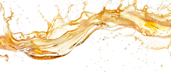 A golden beer splashing.