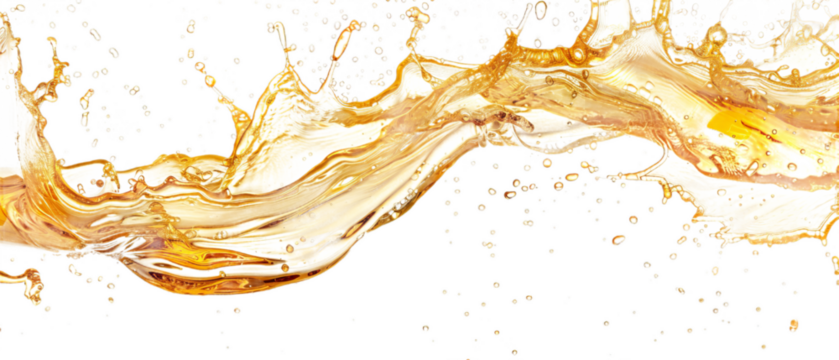 A golden beer splashing.
