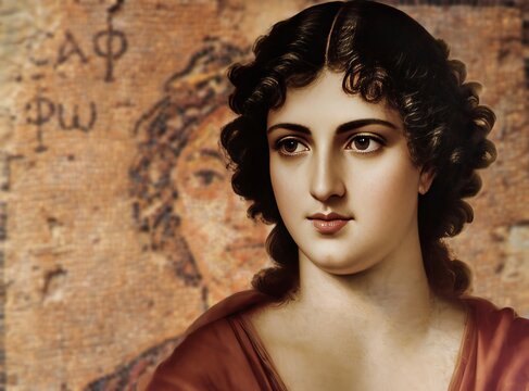 The famous Ancient Greek poet Sappho, generative AI