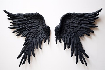 a pair of black wings
