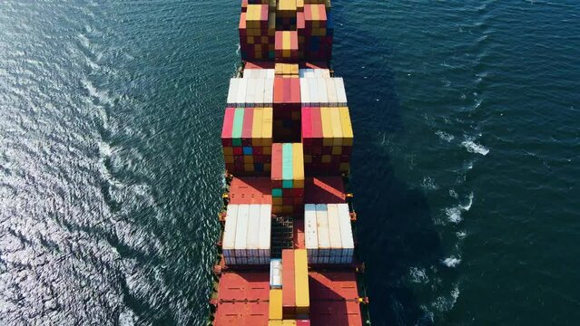 Container carrier ship and business logistic commercial intermodal freight transport in import export