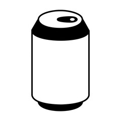 A drink can line icon isolated on white. Vector illustration
