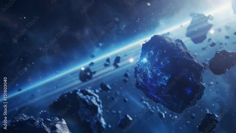 Aufkleber A unique image of rocks floating in space. Perfect for science fiction projects.