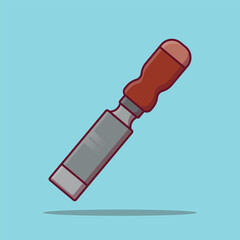 Isolated vector illustration of a hand-drawn Chisel
