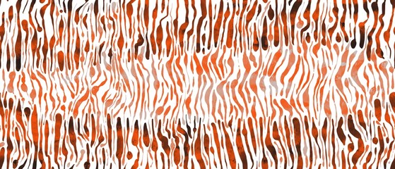 Seamless abstract textured pattern. Simple background with orange, black, white texture. Digital brush strokes. Lines. Design for textile fabrics, wrapping paper, background, wallpaper, cover.