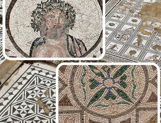 Some precious and well-preserved mosaics found in Italica, one of the first and most important...