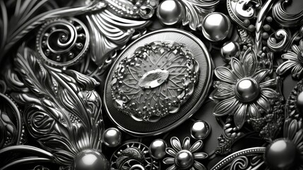 lic metal silver background