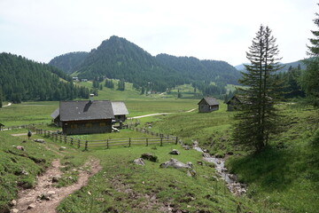 Wanderer an der Wurzerallm