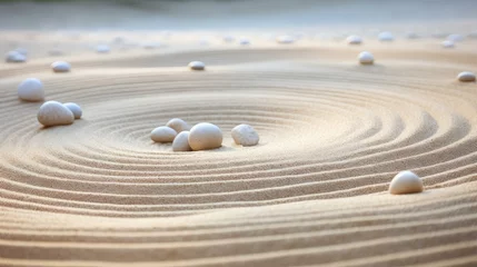 Rolgordijnen tranquility sand zen background © vectorwin